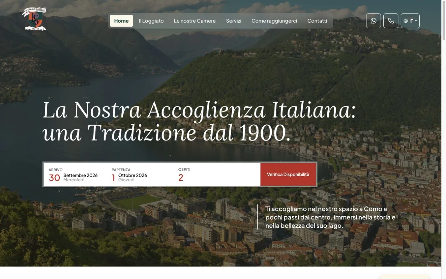Homepage del sito Il Loggiato dei Serviti